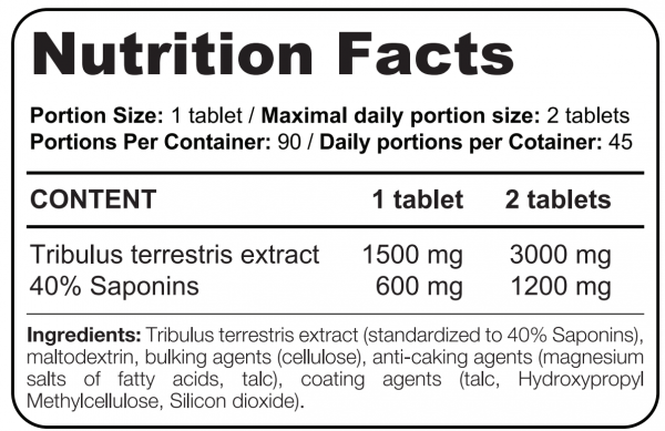 Tribulus Terrestris 90 tab 1500 Mg Maximalium